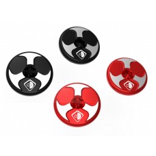 DBK Special Parts (Ducabike) Tri Blade Contrast Cut Billet Main Frame Caps for the Ducati Diavel V4 DBK Special Parts (Ducabike) Tri Blade Contrast Cut Billet Main Frame Caps for the Ducati Diavel V4
